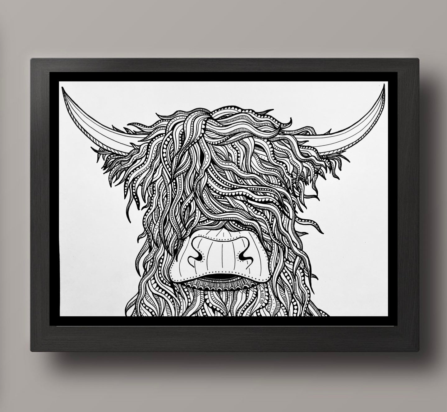 Highland Cow – A4 Art Print