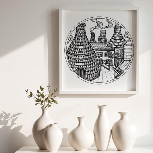 Gladstone Pottery, Stoke Heritage Art Print