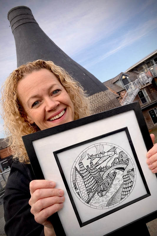 Stoke Heritage – Circular Landmark Art Print