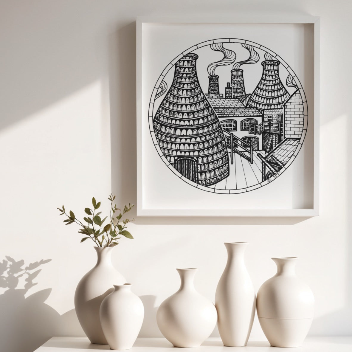 Gladstone Pottery, Stoke Heritage Art Print