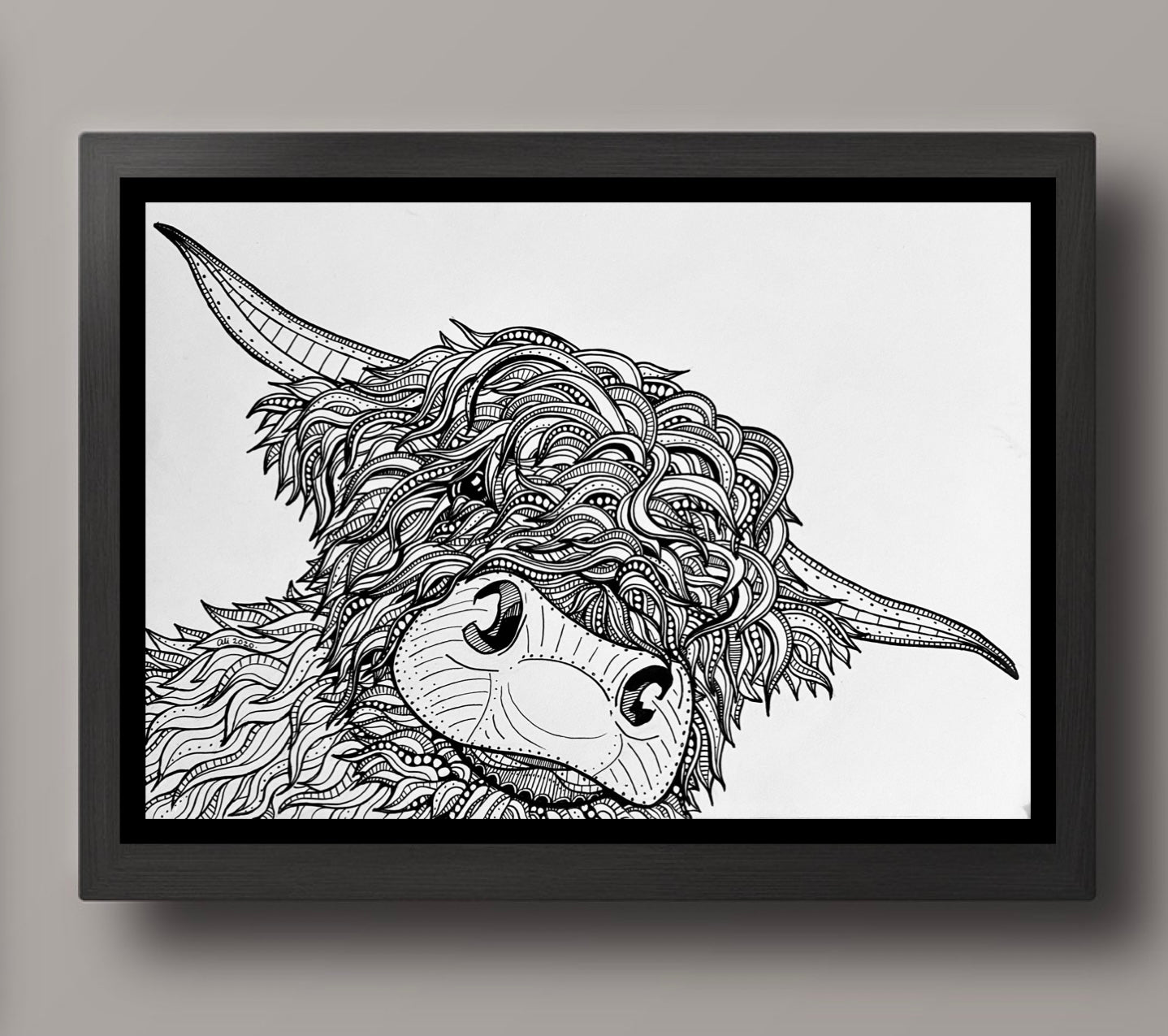 Highland Cow – A4 Art Print