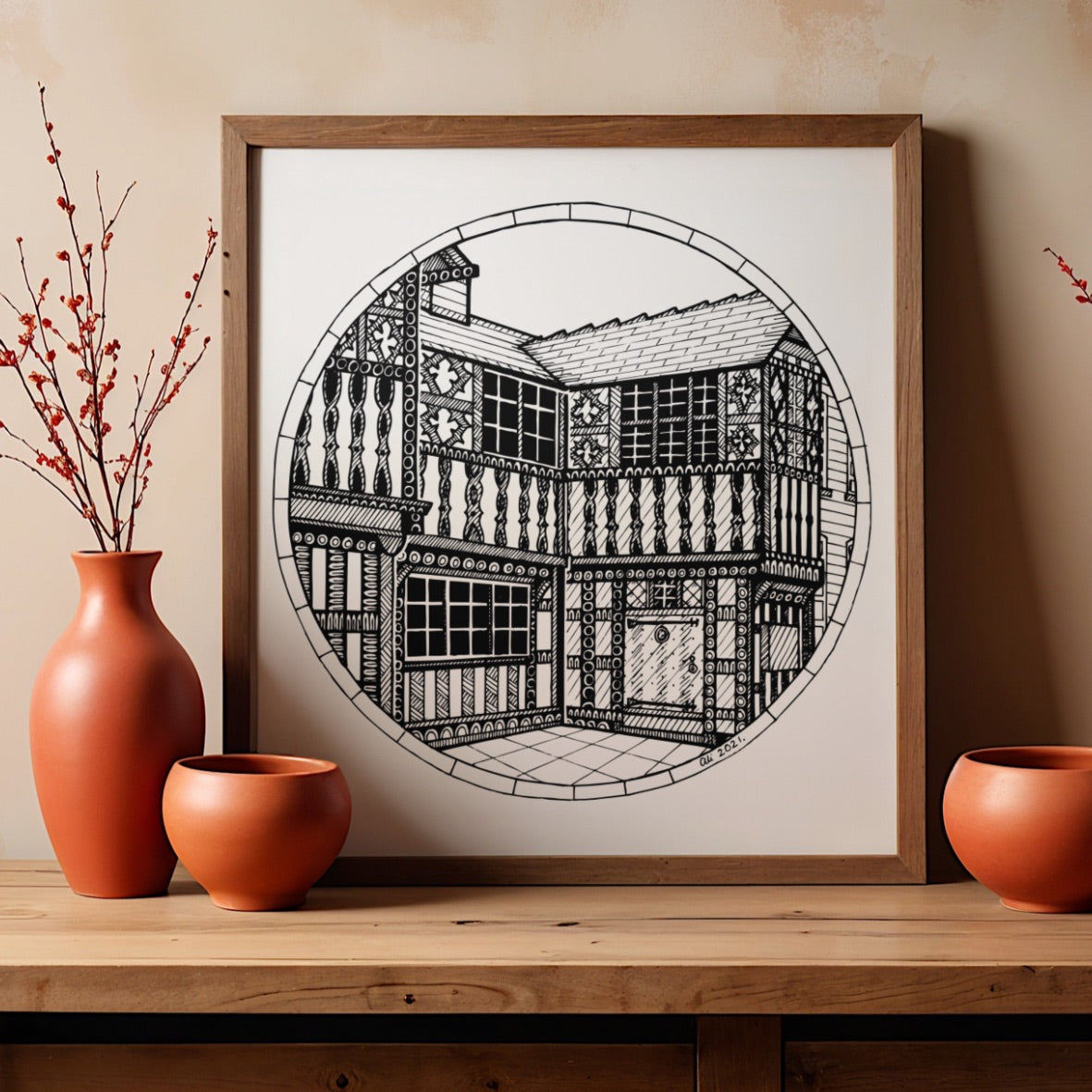 Ford Green Hall Heritage, Stoke-on-Trent, Art Print