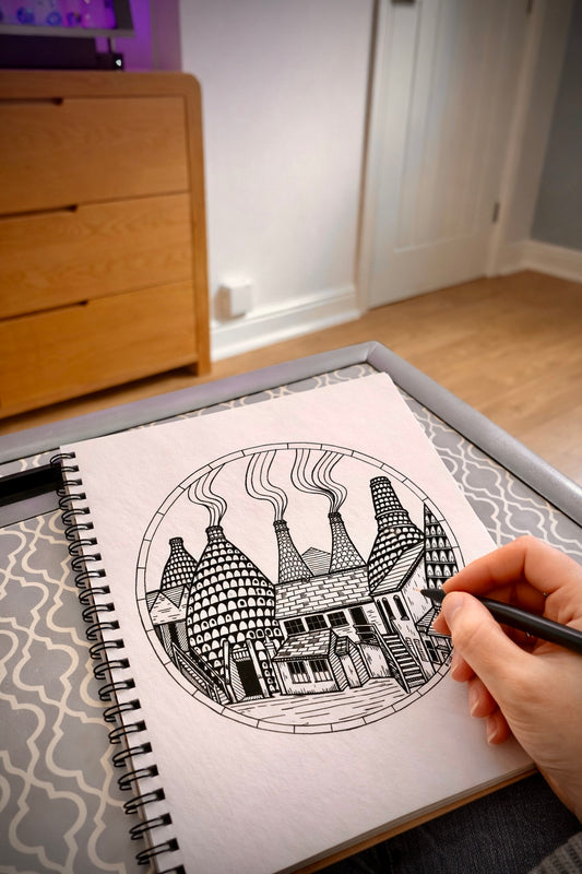 Wedgwood Factory c.1950s – Stoke Heritage Art Print