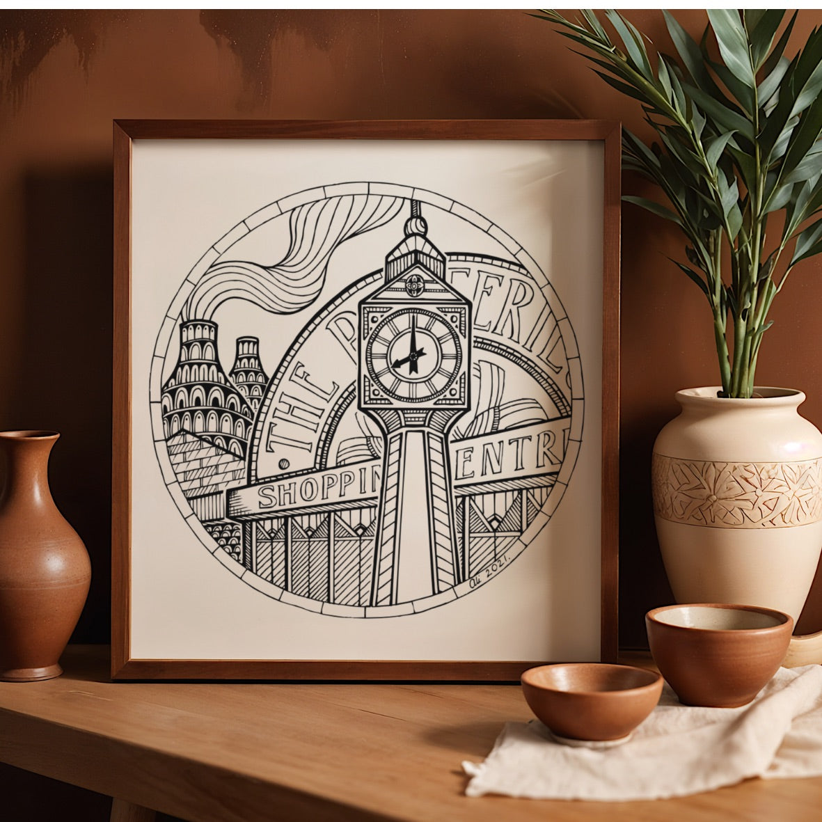 Meet Me by the Blue Clock – Stoke-on-Trent Art Print
