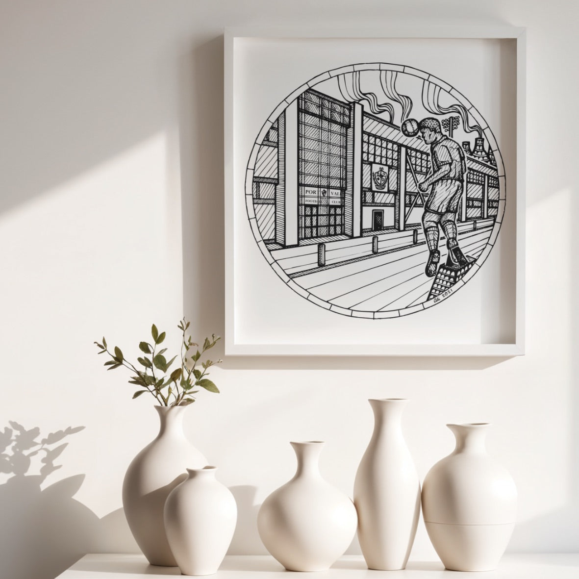 Port Vale Park Art Print- Hand Drawn Stoke-on-Trent Stadium Illustration