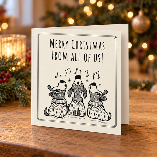 Singing Doggies. Christmas Card