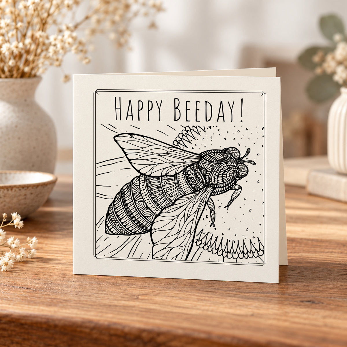 Happy Beeday. Bee Card