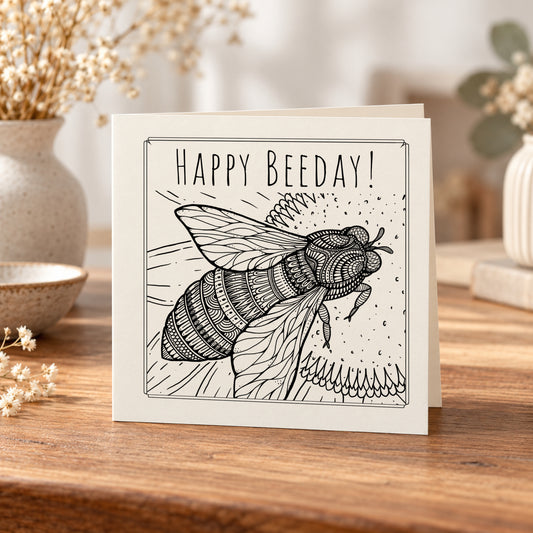 Happy Beeday. Bee Card