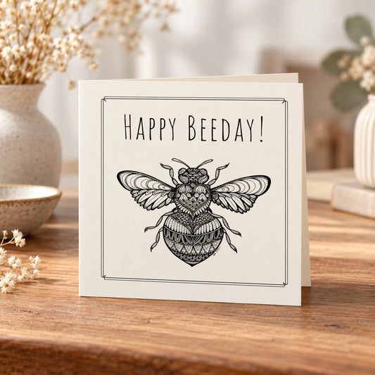 “Happy Beeday” Bumblebee Card