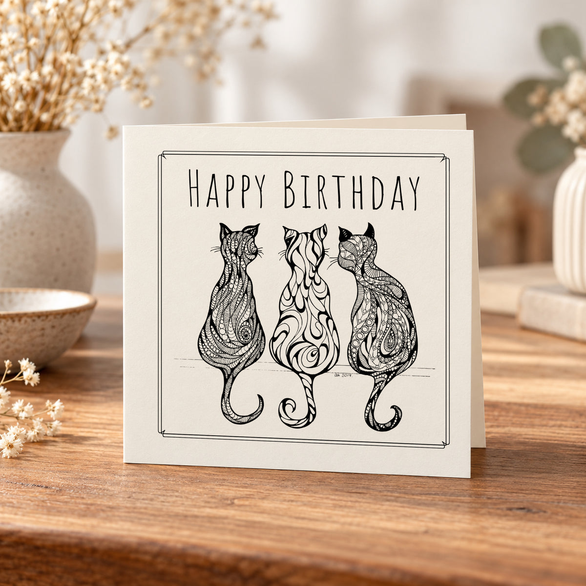 Happy Birthday. Cats Card