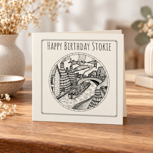 Happy Birthday Stokie Card – 5 × 5 Inch